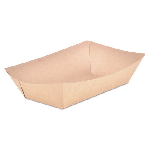 Food Trays, Containers, and Lids | SCT SCH 0529 Eco Food Trays with 5-lb. Capacity - Brown Kraft (500/Carton) image number 0