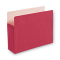 File Folders | Smead 73241 5.25 in. Expansion Colored File Pockets - Letter Size/Red image number 1