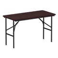 Folding Tables | Alera FT724824MY 48 in. x 23.88 in. x 29 in. Rectangular Wood Folding Table - Mahogany image number 0