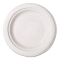 Bowls and Plates | Vegware WHBRG-06 6 in. Molded Fiber Compostable Tableware Plate - White (1000/Carton) image number 0