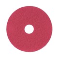 Cleaning & Janitorial Accessories | Boardwalk BWK4016RED 16 in. Diameter Buffing Floor Pads - Red (5/Carton) image number 1