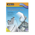 Paper & Printables | Apollo VPP201CE-A 8.5 in. x 11 in. Plain Paper Laser Transparency Film with Handling Strip - Black on Clear (100/Box) image number 1
