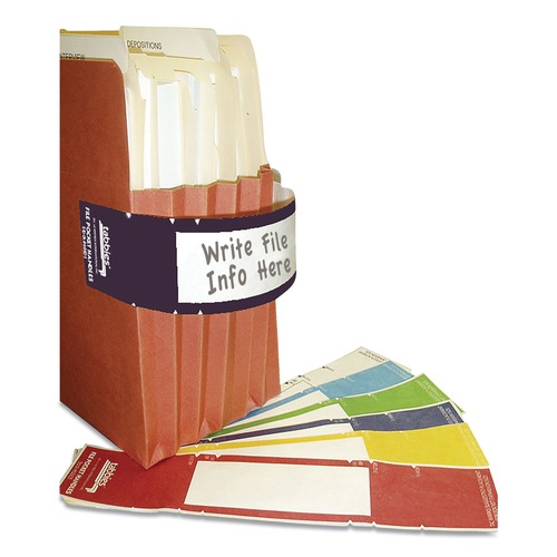File Folders | Tabbies 68807 9.63 in. x 2 in. File Pocket Handles - Dark Blue/White (48/Pack) image number 0