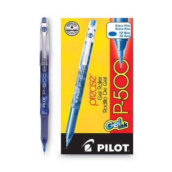 Pilot 38601 Precise P-500 0.5 mm Gel Pen - Extra Fine, Blue (1 Dozen)