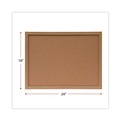 Mailroom Equipment | Universal 43602-UNV 24 in. x 18 in. Cork Board with Oak Style Frame - Tan Surface image number 6