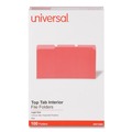 File Folders | Universal UNV15303 1/3-Cut Tabs Interior File Folders - Legal Size, Red (100/Box) image number 0
