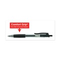 Pens | Universal UNV39912 0.7 mm. Medium Comfort Grip Retractable Gel Pen - Black Ink, Clear/Black Barrel (1-Dozen) image number 4