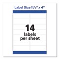Labels | Avery 05962 1.33 in. x 4 in. Easy Peel Address Labels with Sure Feed Technology for Laser Printers - White (14/Sheet, 250 Sheets/Box) image number 1