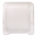 Food Trays, Containers, and Lids | Karat FP-HC66PP-1C Polypropylene Plastic Hinged Container 6 x 6 x 3.3 Clear Plastic 50/Pack 6 Packs/Carton image number 6