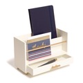 Desktop Organizers | U Brands 3464U03-12 Juliet 9.5 in. x 4.2 in. x 4.9 in. Wood/Metal Desk Organizer - White/Gold image number 4
