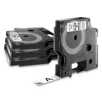 DYMO 2150471 D1 0.5 in. x 23 ft. Standard Labels - Black Print on White Tape (4/Pack)