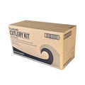Cutlery | Boardwalk BWK3KITWHPS 3-Piece Mediumweight Fork/Knife/Teaspoon Cutlery Kit - White (250/Carton) image number 2