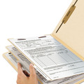 File Folders | Smead 19000 2 in. Expansion 2 Dividers 6 Fasteners Legal Size Six-Section Top Tab Classification Folders - Manila (10/Box) image number 4