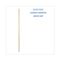 Brooms | Boardwalk BWK121 0.94 in. Diameter x 54 in. Lacquered Hardwood Threaded End Broom Handle - Natural image number 4