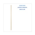 Brooms | Boardwalk BWK121 0.94 in. Diameter x 54 in. Lacquered Hardwood Threaded End Broom Handle - Natural image number 4