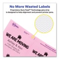 Labels | Avery 04331 2 in. x 2.63 in. Printable Color Labels with Sure Feed and Easy Peel - Assorted Colors (15/Sheet, 10 Sheets/Pack) image number 2