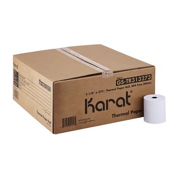 Karat GS-TR313273 3.13 in. x 273 ft. Thermal Paper Rolls - White (50/Carton)