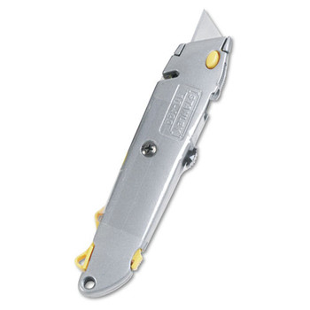 BOX CUTTERS AND UTILITY KNIVES | Stanley 10-499 6 in. Metal Handle Quick-Change Utility Knife with Twine Cutter and (3) Retractable Blades - Gray