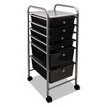 Office Filing Cabinets & Shelves | Advantus 34005 13 in. x 15.38 in. x 32.13 in. Portable Drawer Organizer - Smoke/Matte Gray image number 0