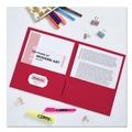 Report Covers & Pocket Folders | Avery 47989 40 Sheet Capacity 11 in. x 8.5 in. Two-Pocket Folder - Red (25/Box) image number 4