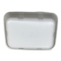 Food Trays, Containers, and Lids | GEN 20KWH 12 in. x 8.7 in. x 2.45 in. No. 20K Foam Meat Trays - White (125/Carton) image number 2