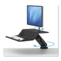 Office Desks & Workstations | Fellowes Mfg Co. 8081501 Lotus RT 48 in. x 30 in. x 42.2 in. - 49.2 in. Sit-Stand Workstation - Black image number 5