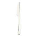 Cutlery | World Centric KN-PS-6DP Cutlery Dispenser Plastic Knife Refills - White (10/Carton) image number 0