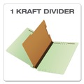 File Folders | Pendaflex 23314 2 in. Expansion 1 Divider 4 Fasteners End Tab Classification Legal Folders - Pale Green (10/Box) image number 3
