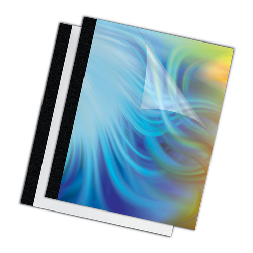 Sheet Protectors | Fellowes Mfg Co. 5256801 11 in. x 8.5 in. 121 to 180 Sheet Capacity Unpunched Thermal Binding System Presentation Covers - Clear (10/Pack) image number 0