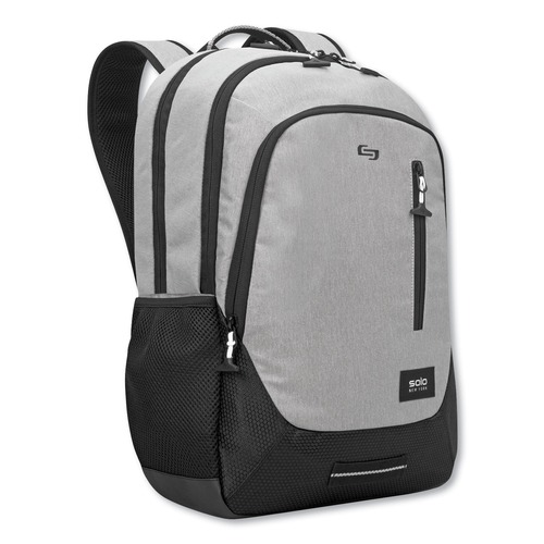 Office & Office Supplies | SOLO VAR704-10 Region 13 in. x 5 in. x 19 in. Nylon/Polyester Backpack Fits Devices Up to 15.6 in. - Light Gray image number 0
