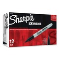 Washable Markers | Sharpie 1927432 Fine Bullet Tip Extreme Marker - Black (1-Dozen) image number 8