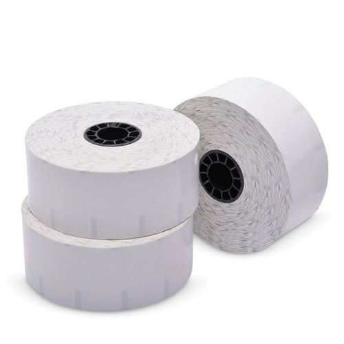 Register & Thermal Paper | PM Company ICX90230205 1.57 in. x 375 ft. Sticky Media - White (12 Rolls/Carton) image number 0