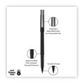 Pens | uni-ball 60153 0.5 mm Stick Roller Ball Pen - Blue Ink/Black/Blue Barrel/Extra-Fine (1-Dozen) image number 6