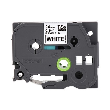 Brother P-Touch TZEFX251 0.94 in. x 26.2 ft. TZe Flexible Tape Cartridge for P-Touch Labelers - Black on White