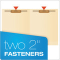 File Folders | Pendaflex 62714EE SmartShield 2 Fasteners Letter Size End Tab Fastener Folders - Manila Exterior (50/Box) image number 2