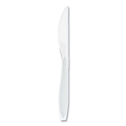 Cutlery | SOLO HSWKX-0007 Impress Heavyweight Full-Length Polystyrene Knife - White (100/Box, 10 Boxes/Carton) image number 0