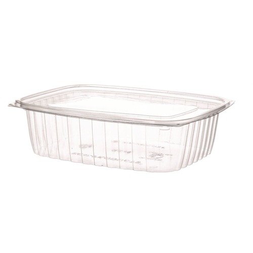  | Eco-Products EP-RC48 8 in. x 6 in. x 2 in. 48 oz. Renewable and Compostable Rectangular Plastic Deli Containers - Clear (200/Carton) image number 0