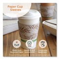 Cups and Lids | World Centric SL-PA-ME Hot Cup Sleeves Fits 8 oz. Cups - Natural (1000/Carton) image number 4