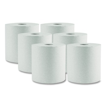 Boardwalk 8122 8 in. x 800 ft. 1-Ply Hardwound Paper Towels - White (6/Carton)