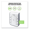 Electronic Adapters & Chargers | Belkin BSV602TT 900 J 6 AC Outlets 2 USB Ports SurgePlus USB Wall Mount Charger - White/Black image number 5