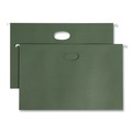 File Folders | Smead 64318 1.75 in. Capacity 1 Section Hanging Pockets with Full-Height Gusset - Standard Green/Legal Size (25/Box) image number 0