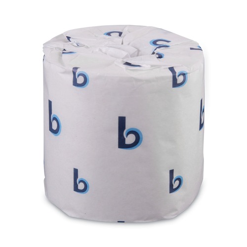 Toilet Paper | Boardwalk B6145 4 in. x 3 in. 2-Ply Septic Safe Toilet Tissue - White (96/Carton) image number 0