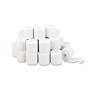 COPY AND PRINTER PAPER | Universal UNV35710GN Impact/Inkjet Print 0.5 in. Core 2.25 in. x 130 ft. Bond Paper Rolls - White (100-Piece/Carton)