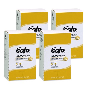 GOJO Industries 7250-04 NATURAL ORANGE 2,000 milliLiter Smooth Hand Cleaner - Citrus Scent (4/Carton)