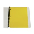 File Folders | C-Line 33936 11 in. x 8.5 in. 3-Hole Punch Two-Pocket Heavyweight Poly Portfolio Folder - Yellow (25/Box) image number 4