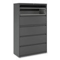 Office Filing Cabinets & Shelves | Alera 25515 42 in. x 18.63 in. x 67.63 in. 5 Legal/Letter/A4/A5 Size Lateral File Drawers - Charcoal image number 5
