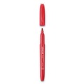 Permanent Markers | Universal UNV07072 Fine Bullet Tip Pen-Style Permanent Marker - Red (1 Dozen) image number 3