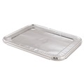  | Handi-Foil 2049-00-100 12.81 in. x 10.44 in. 25 Gauge Steam Pan Foil Lids Fits Half-Size Pan (100/Carton) image number 0