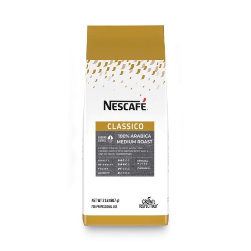 Coffee | Nescafe 12467579 2 lb Bag Medium Blend Roast Ground Coffee - Classico 100 Percent Arabica (6/Carton) image number 0