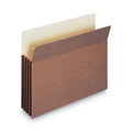File Folders | Smead 73380 3.5 in. Expansion TUFF Pocket Drop-Front File Pockets with Fully Lined Gussets - Letter Size/Redrope (10/Box) image number 1